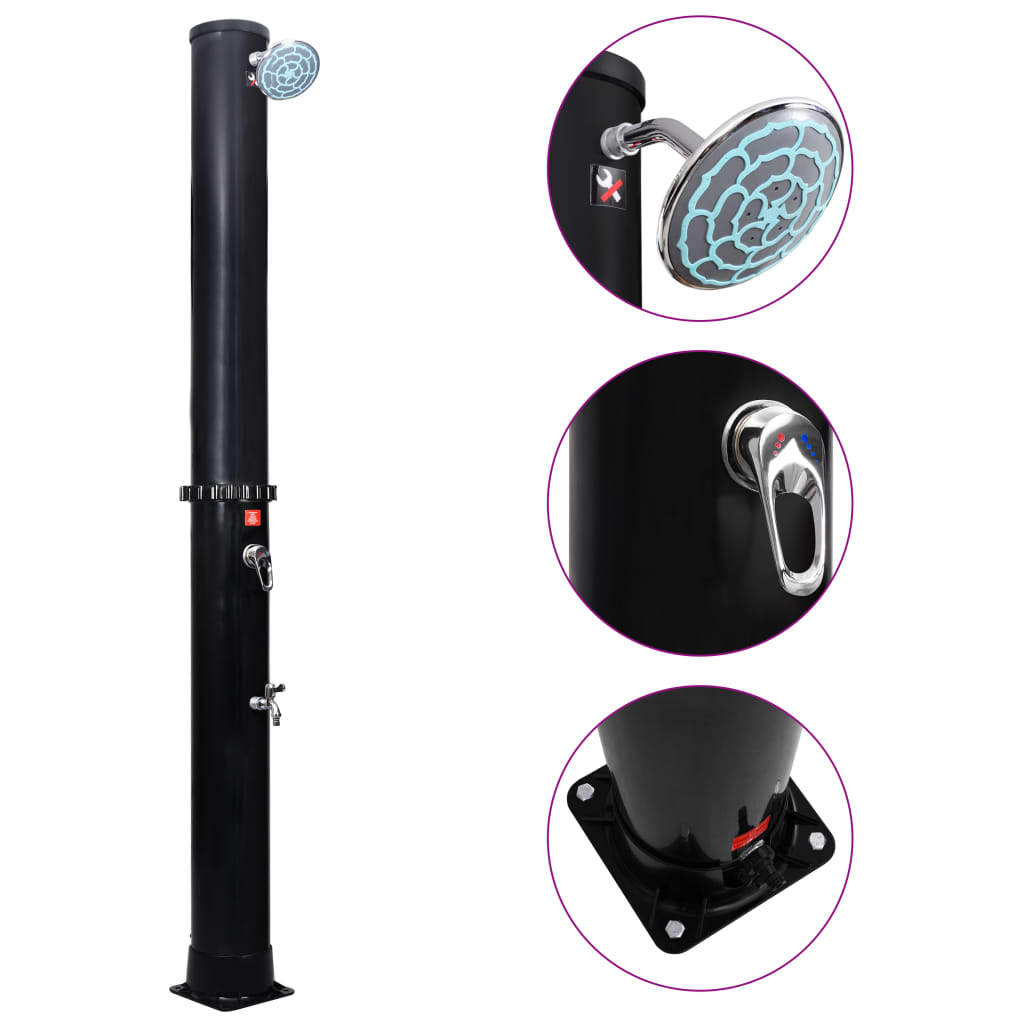 Outdoor Solar Shower with Shower Head and Faucet 40 L - Discount Dealers