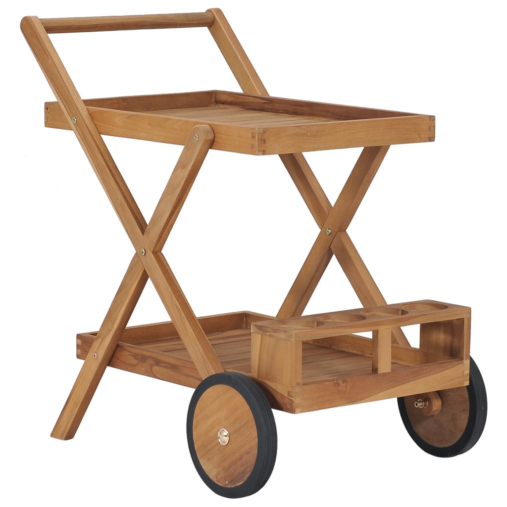 Tea Trolley Solid Teak Wood - Sid & Sam