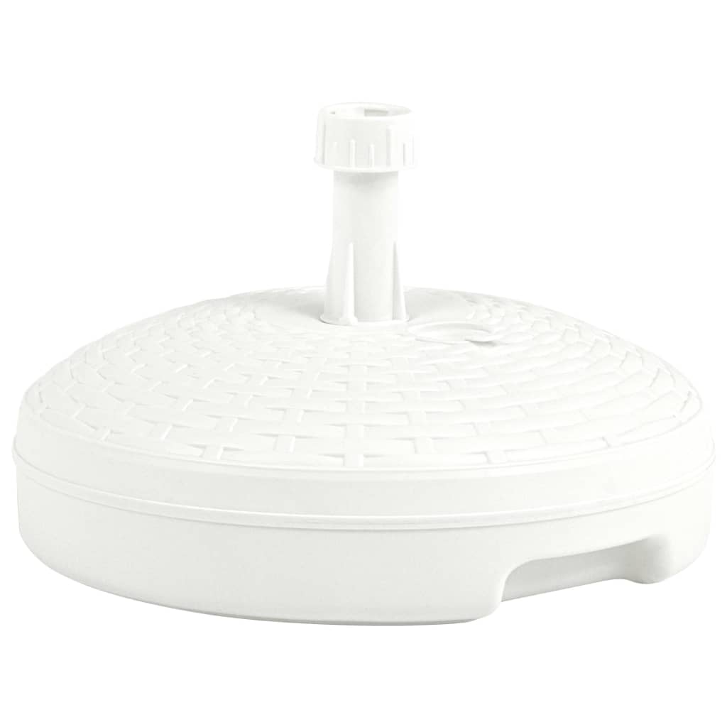 Umbrella Base Sand/Water Filled 20 L White Plastic Rattan - R and M Furniture