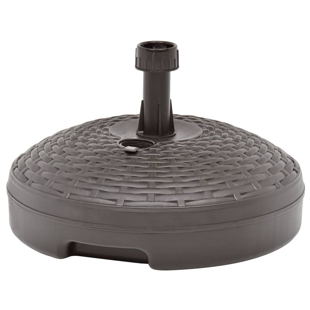 Umbrella Base Sand/Water Filled 20 L Brown Plastic Rattan - The Home Maker