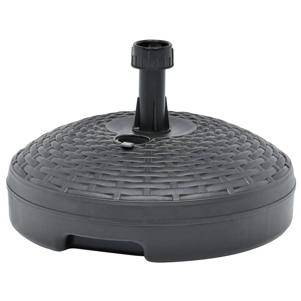 Umbrella Base Sand/Water Filled 20 L Anthracite Plastic Rattan - Unbeatable Bargains