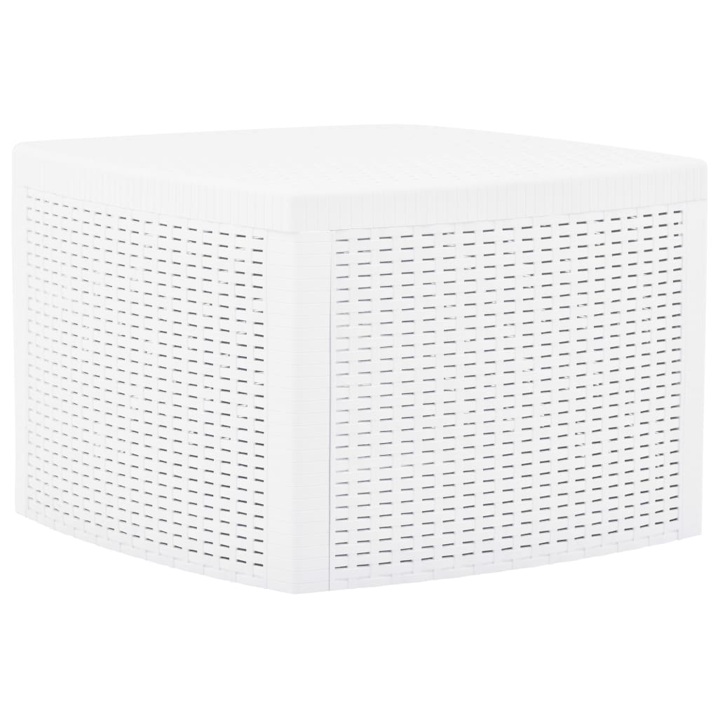 Side Table White 54x54x36.5 cm Plastic - R and M Furniture