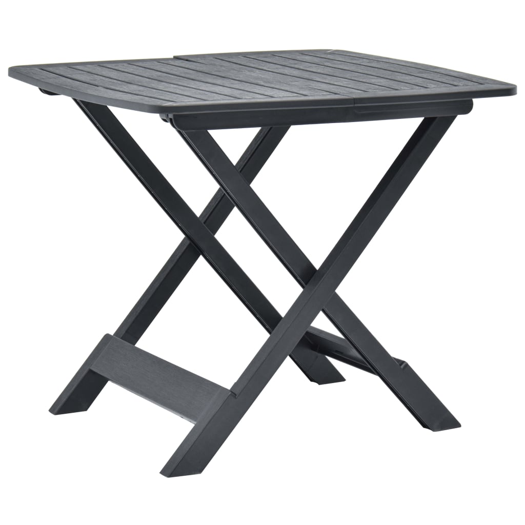 Folding Garden Table Anthracite 79x72x70 cm Plastic - Merkel Designers
