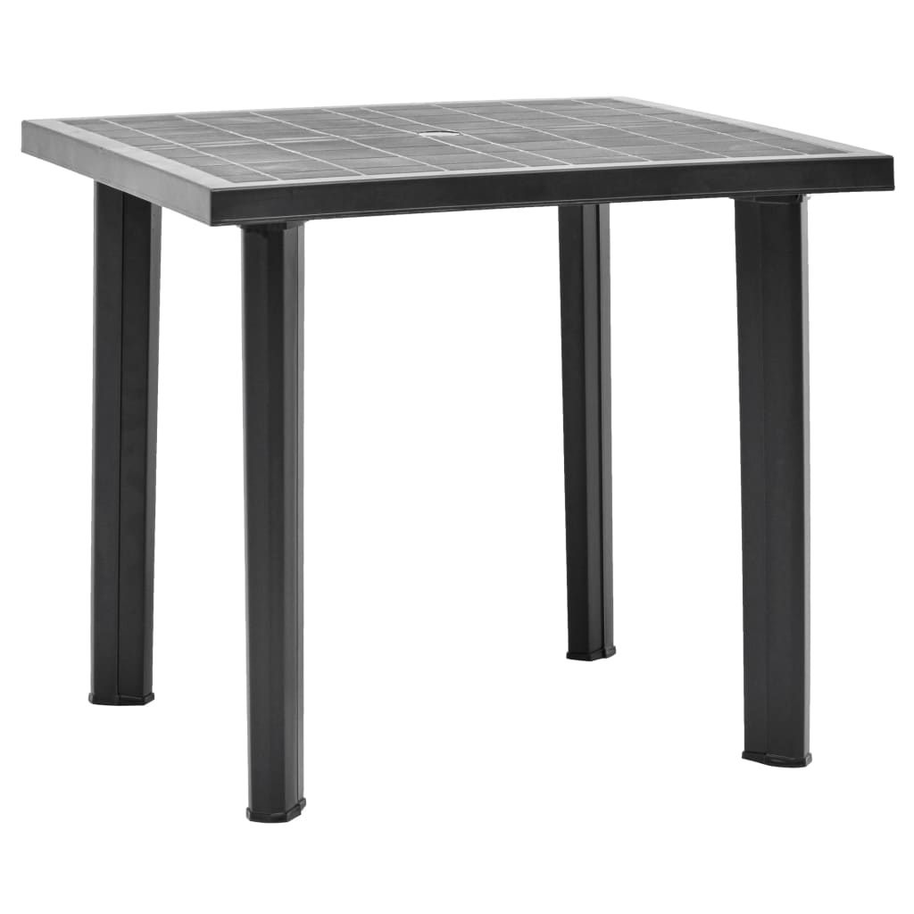 Garden Table Anthracite 80x75x72 cm Plastic - Design Hut