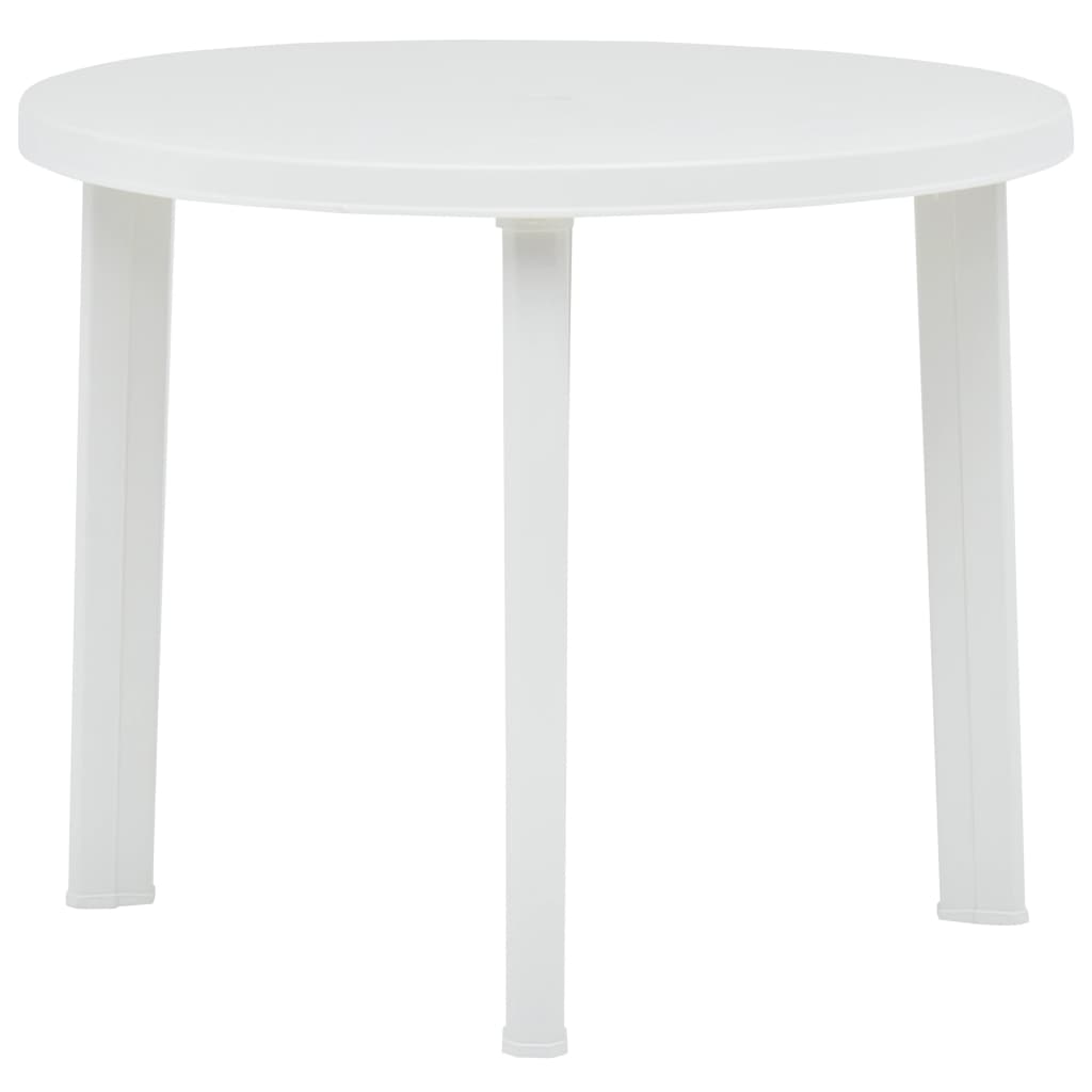 Garden Table White 89 cm Plastic - Millennium Furniture