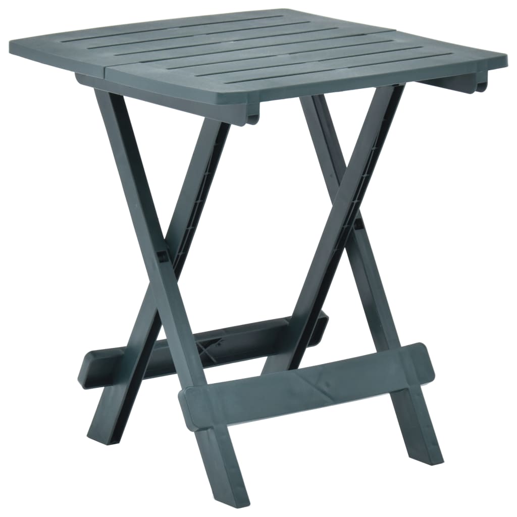 Folding Garden Table Green 45x43x50 cm Plastic - Unbeatable Bargains