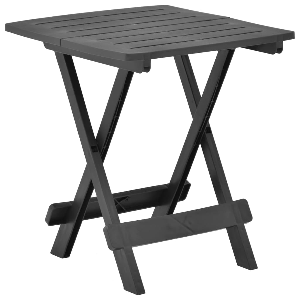 Folding Garden Table Anthracite 45x43x50 cm Plastic - Design Hut