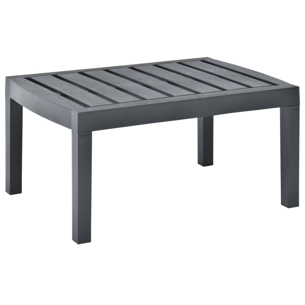 Garden Table Anthracite 78x55x38 cm Plastic - The Home Maker