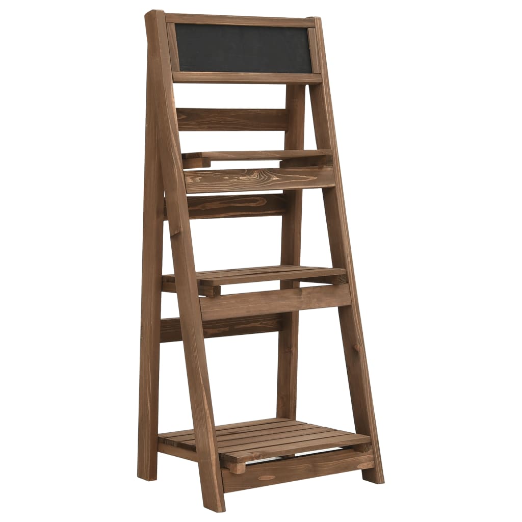 3-Tier Plant Stand with Blackboard 40x30x90 cm Solid Fir Wood - Sid & Sam
