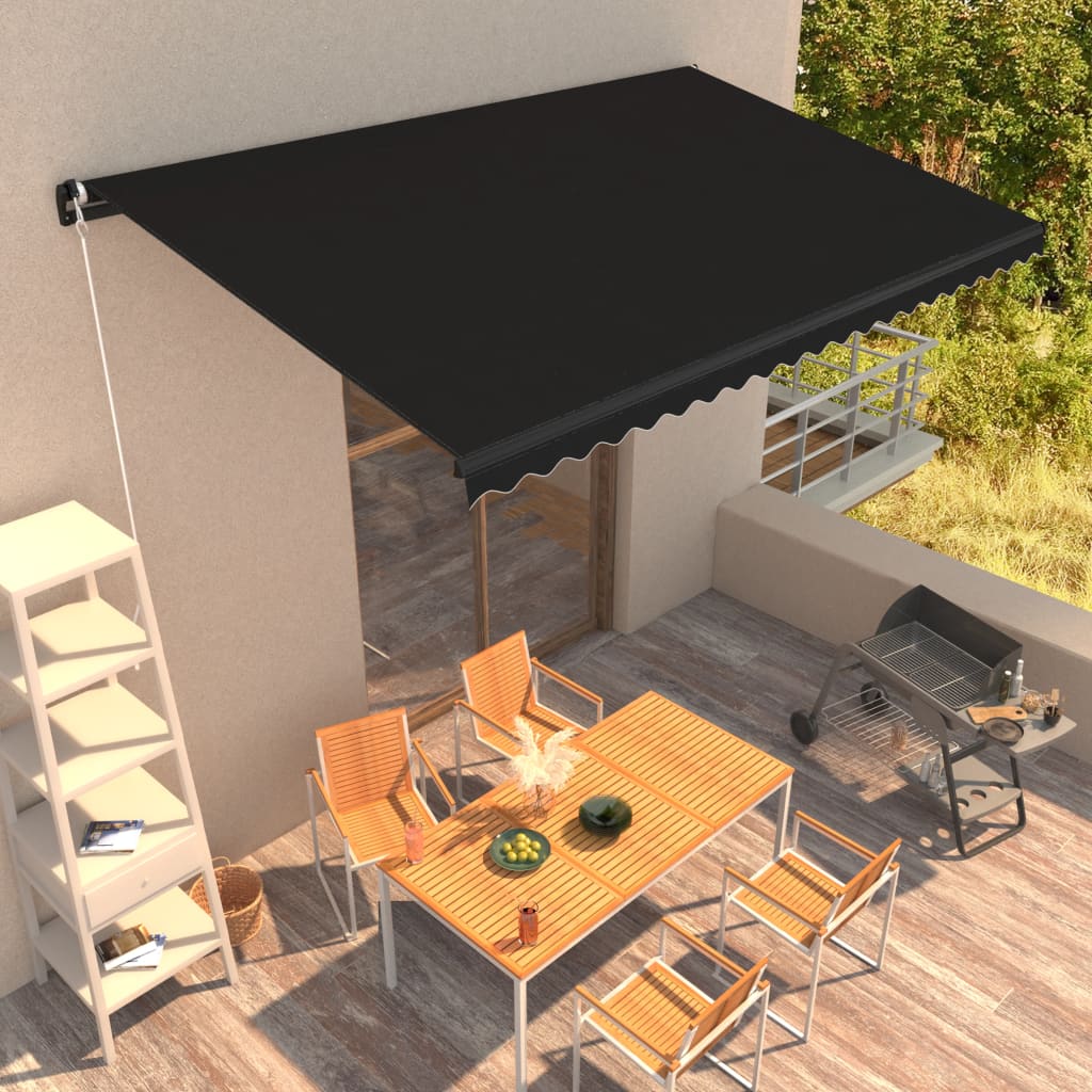 Manual Retractable Awning 450x300 cm Anthracite - Style and Chic