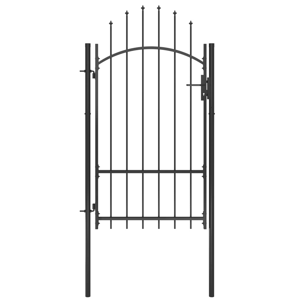 Garden Gate Steel 1x2.2 m Black - Tyrell & Tyrell