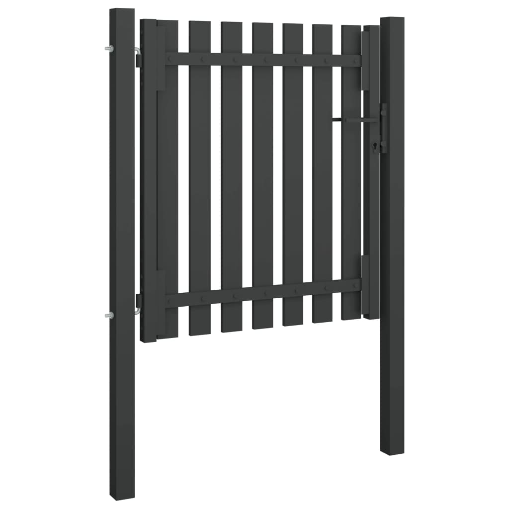 Garden Fence Gate Steel 1x1.25 m Anthracite - Style and Chic
