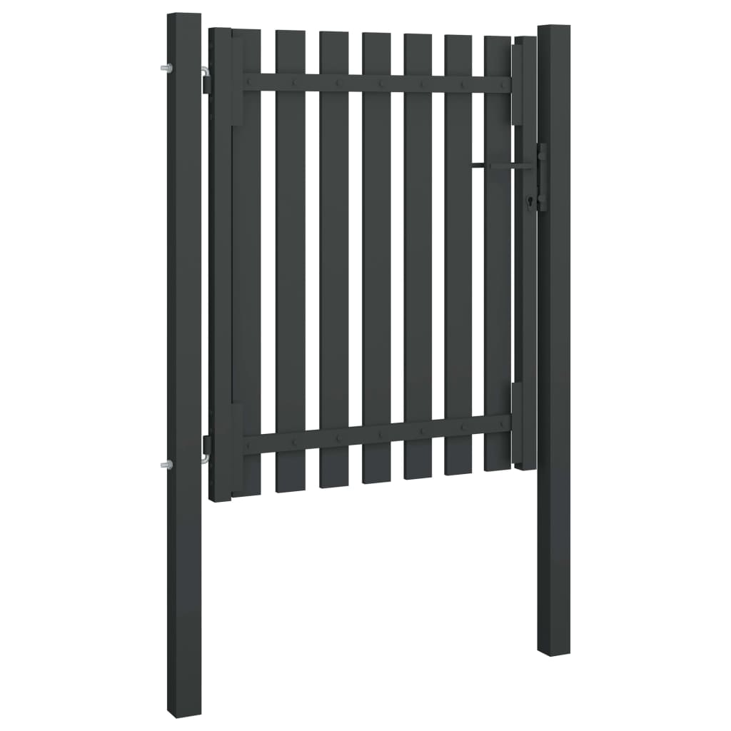 Garden Fence Gate Steel 1x1.5 m Anthracite - Style and Chic