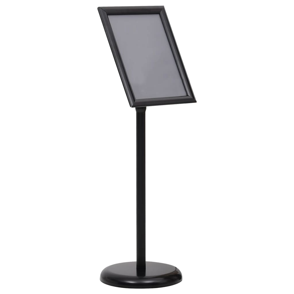 A4 Pedestal Poster Stand Black Aluminium Alloy - Decor Base