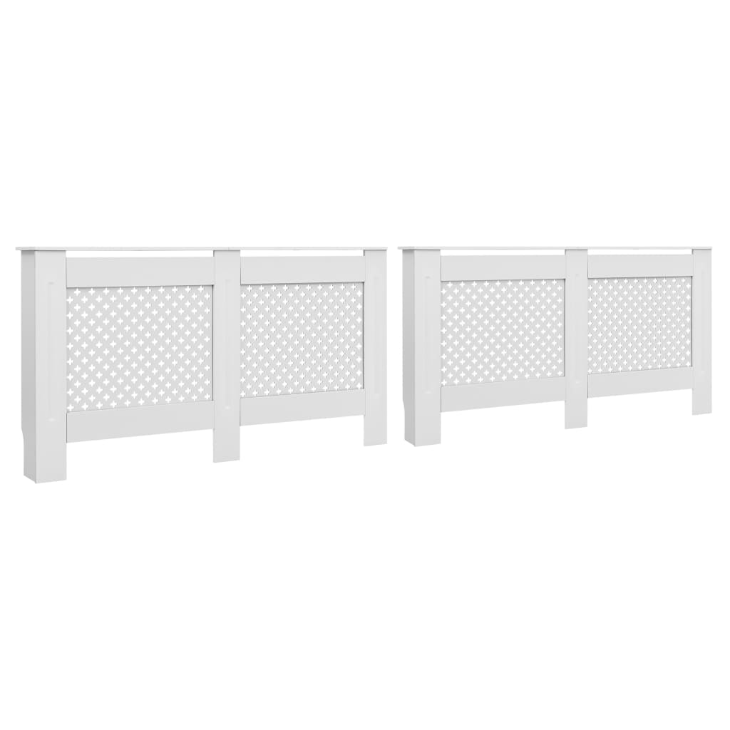 Radiator Covers 2 pcs White 152x19x81.5 cm MDF - All Things Good