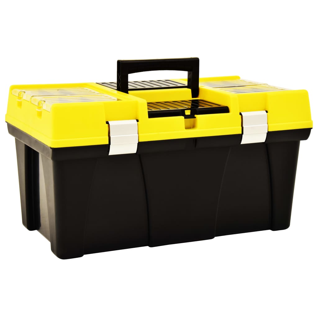 Tool Box Plastic 595x337x316mm Yellow - Brittle & Co