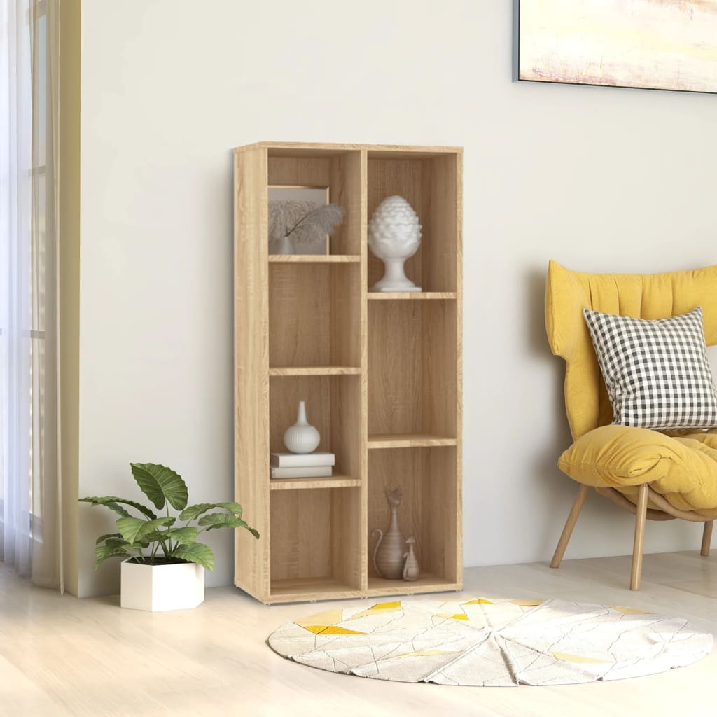 Book Cabinet Sonoma Oak 50x25x106 cm Engineered Wood - Brittle & Co