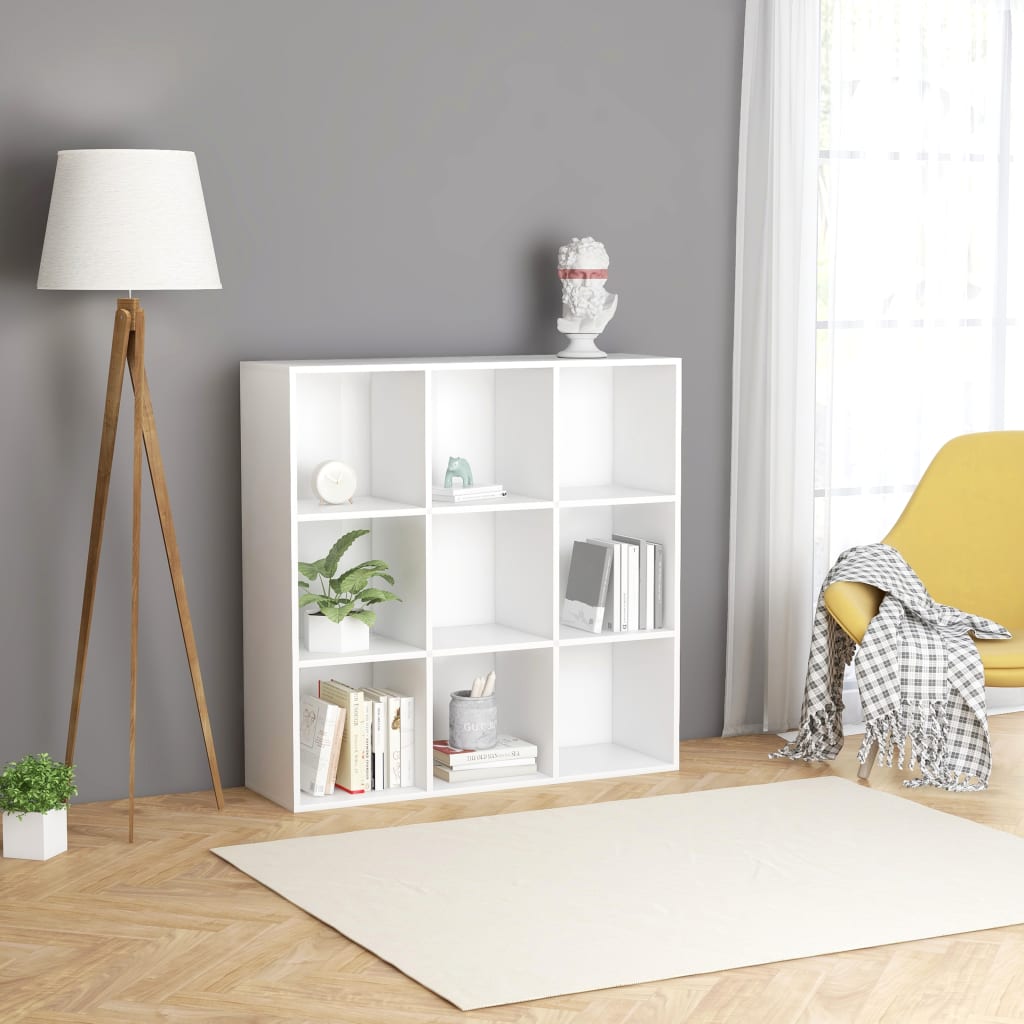 Book Cabinet White 98x29x97.5 cm Engineered Wood - The Home Maker