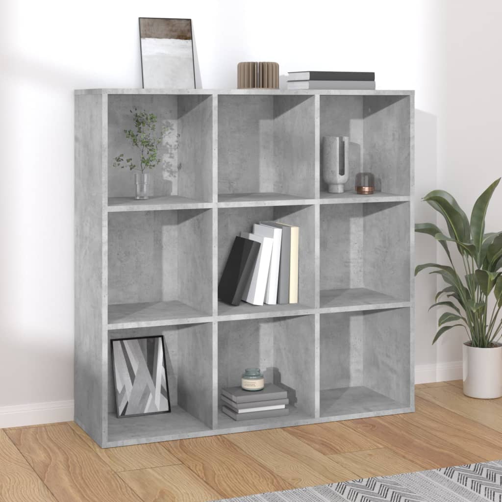 Book Cabinet Concrete Grey 98x29x97.5 cm Engineered Wood - Design Hut