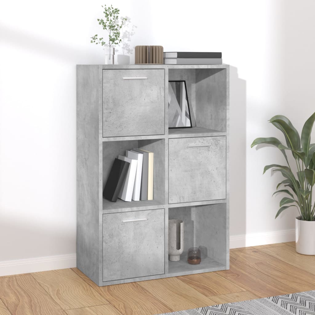Storage Cabinet Concrete Grey 60x29.5x90 cm Engineered Wood - The Home Maker