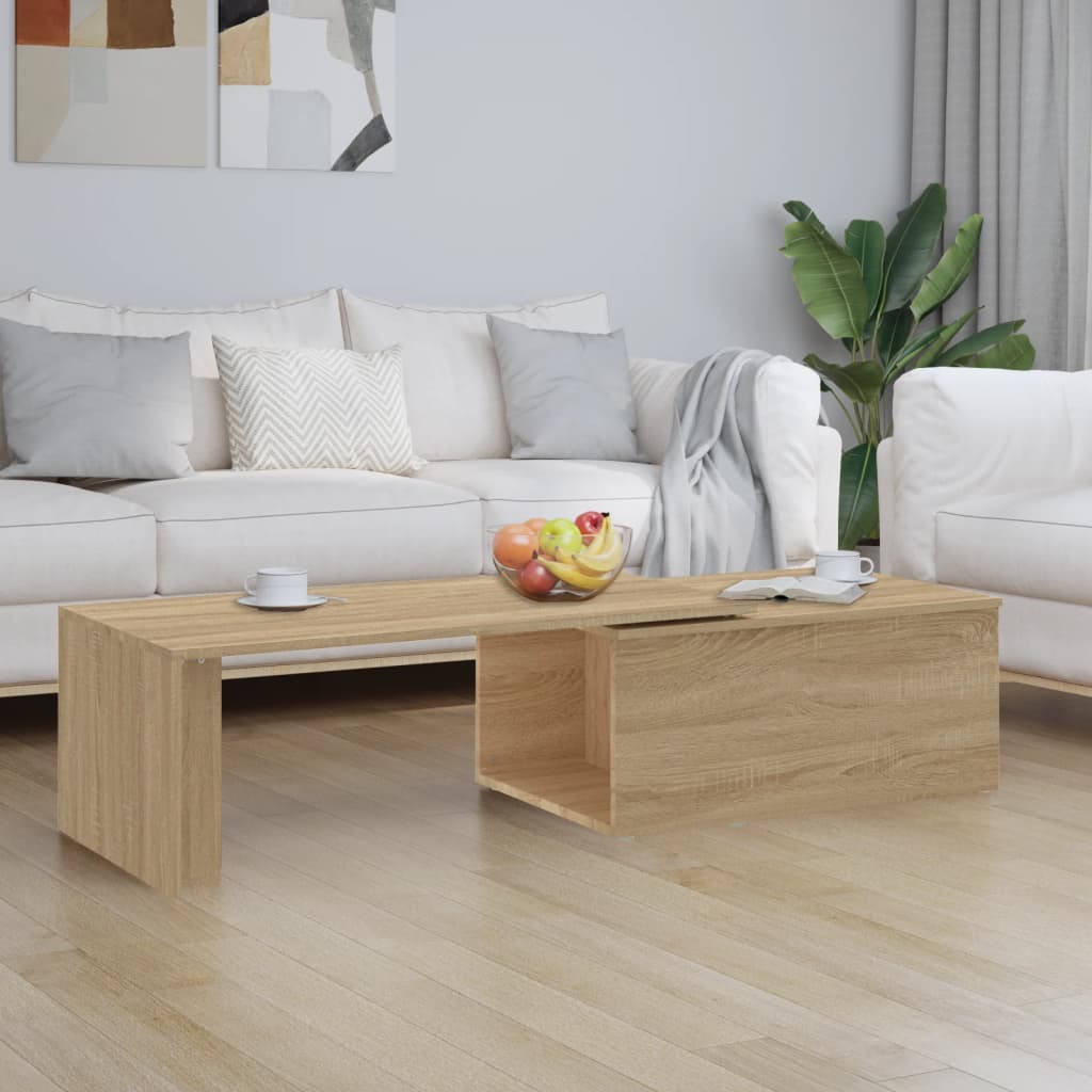 Coffee Table Sonoma Oak 150x50x35 cm Engineered Wood - Design Hut