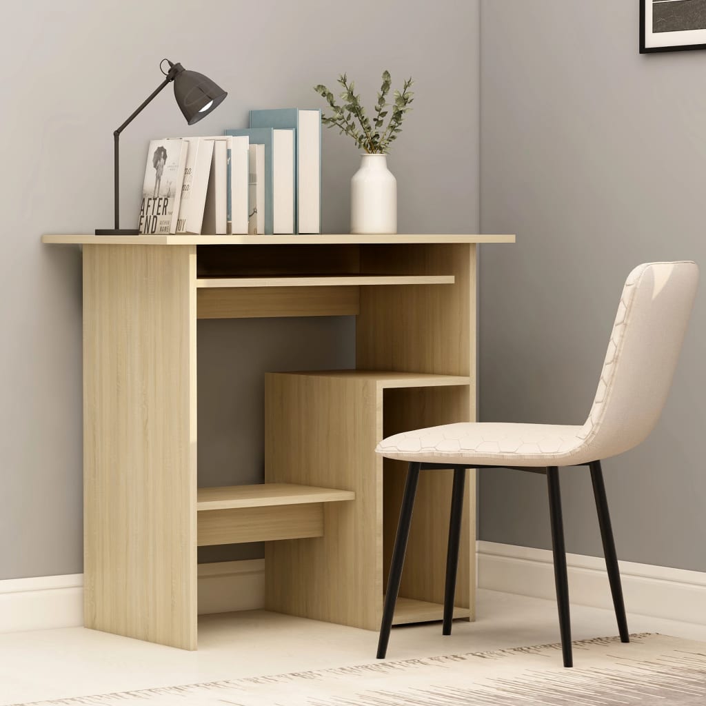 Desk Sonoma Oak 80x45x74 cm Engineered Wood - Sid & Sam