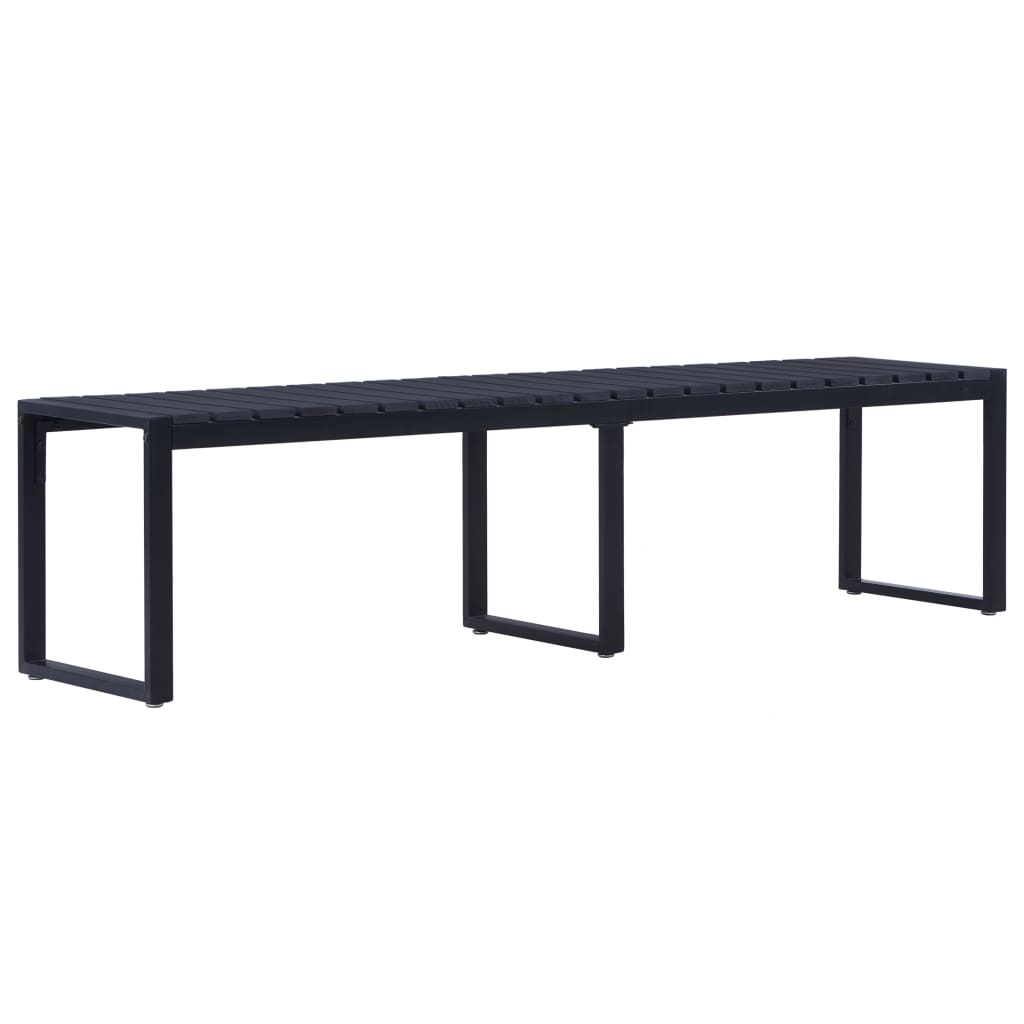 Garden Bench 180 cm PS Board Black - Tyrell & Tyrell
