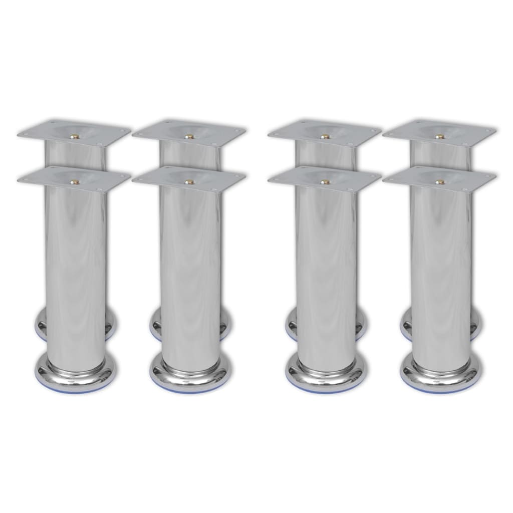 Sofa Legs 8 pcs Round Chrome 180 mm - Design Hut