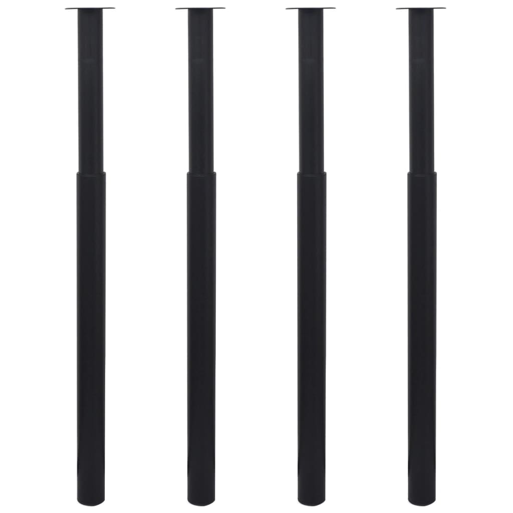 Telescopic Table Legs 4 pcs Black 710 mm-1100 mm - Casper Homes