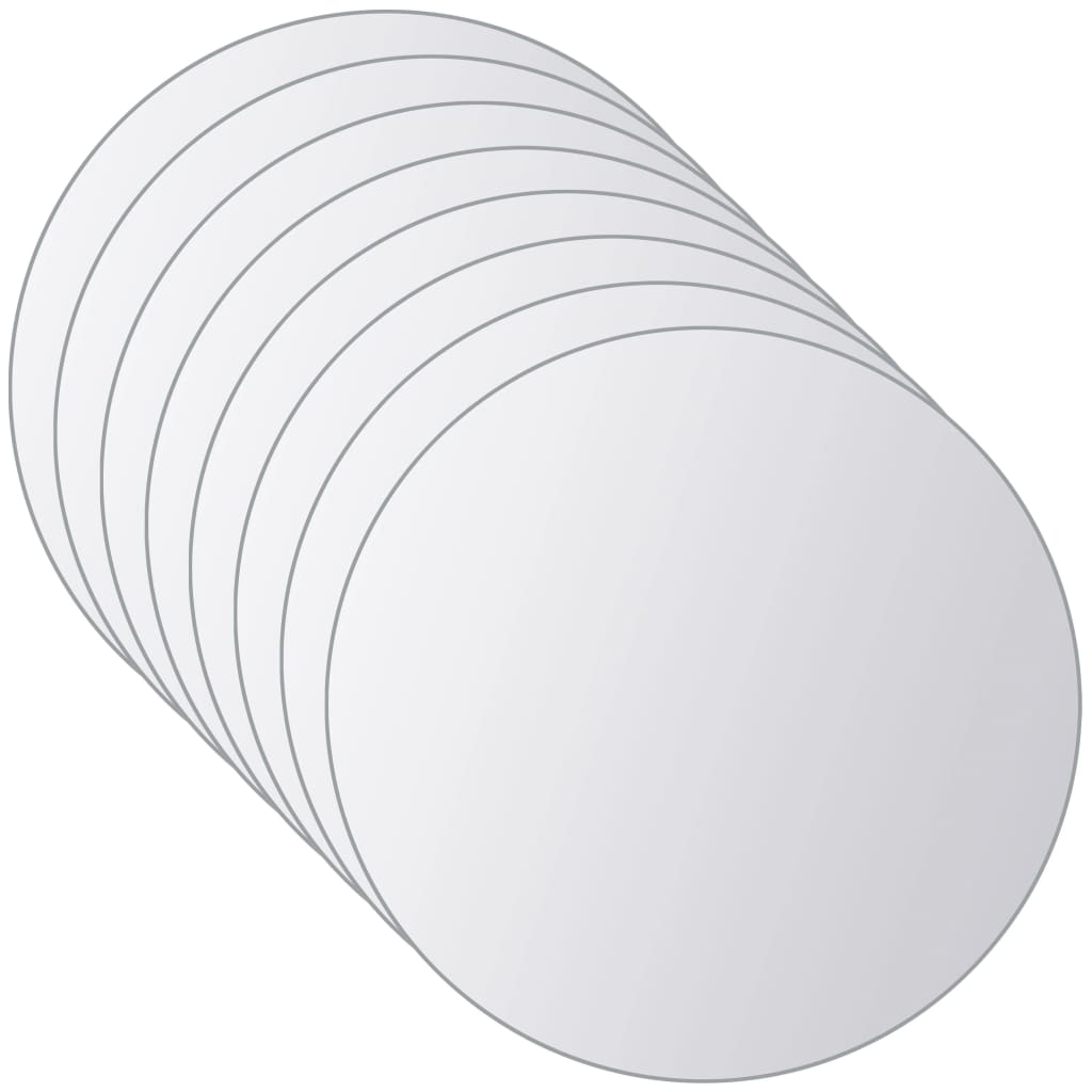 16 pcs Mirror Tiles Round Glass - Unbeatable Bargains