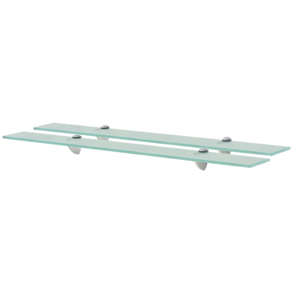 Floating Shelves 2 pcs Glass 80x10 cm 8 mm - Brittle & Co