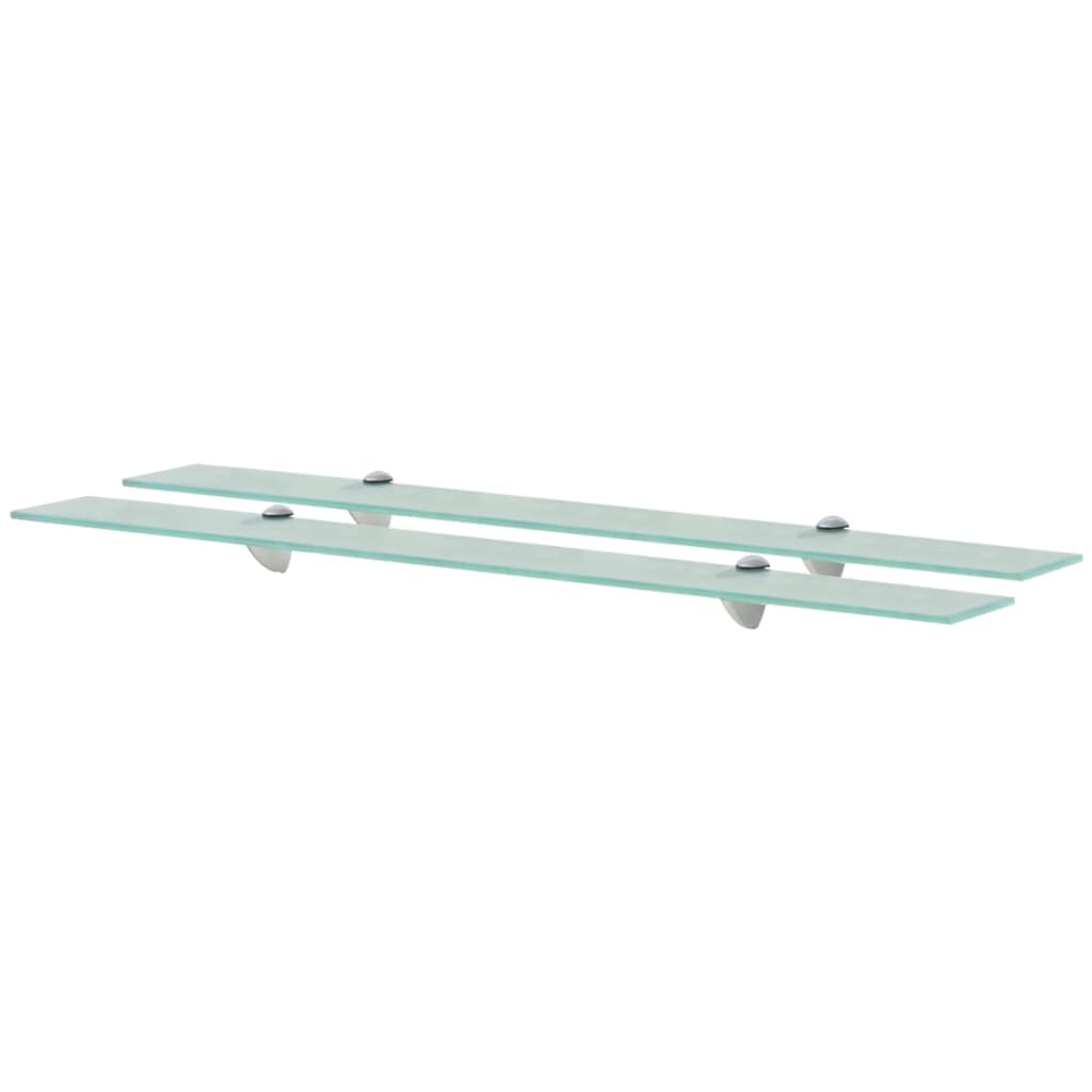Floating Shelves 2 pcs Glass 90x10 cm 8 mm - Merlin Deals