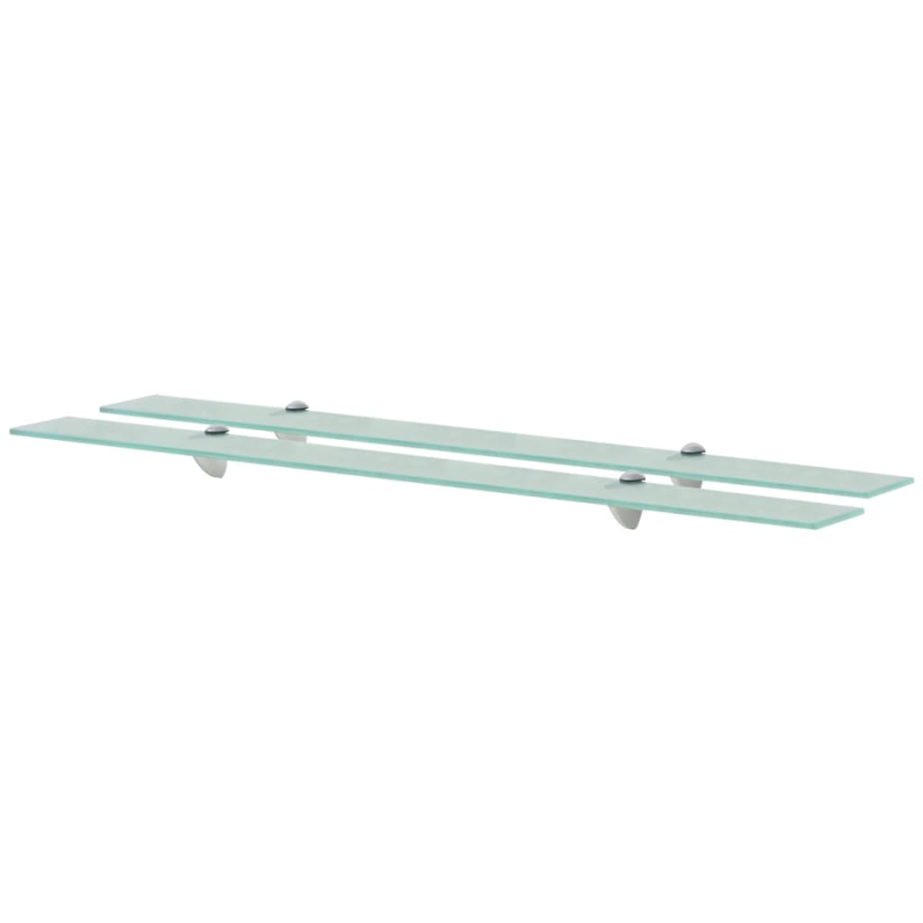 Floating Shelves 2 pcs Glass 100x10 cm 8 mm - Tyrell & Tyrell