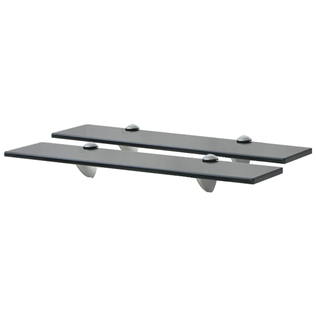 Floating Shelves 2 pcs Glass 50x10 cm 8 mm - Design Hut