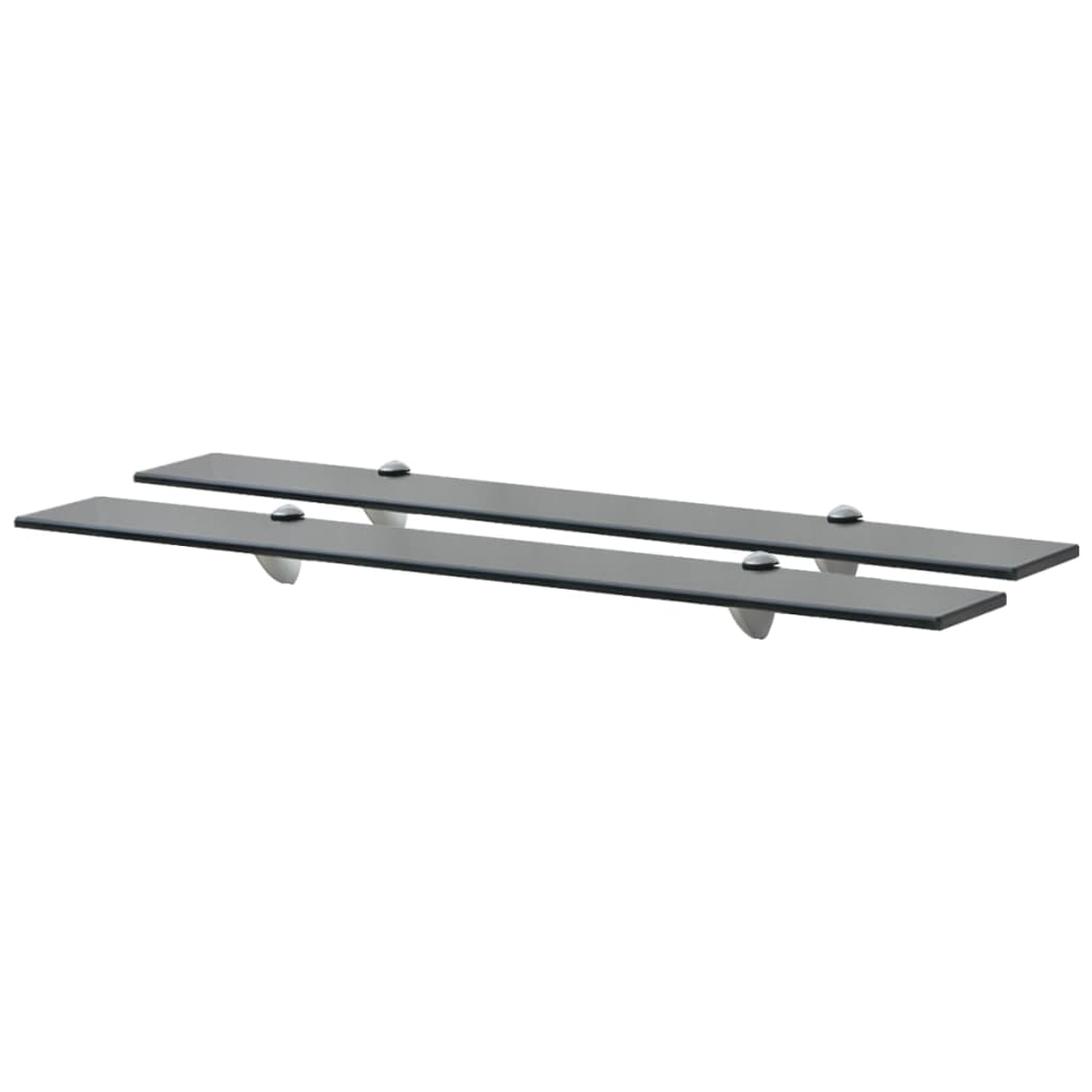 Floating Shelves 2 pcs Glass 80x10 cm 8 mm - Direct Imports
