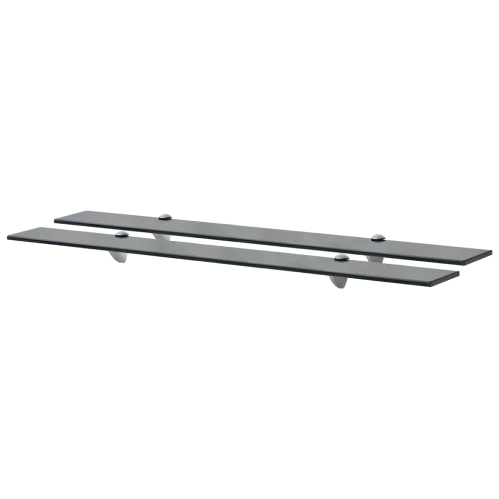 Floating Shelves 2 pcs Glass 90x10 cm 8 mm - Decor Base