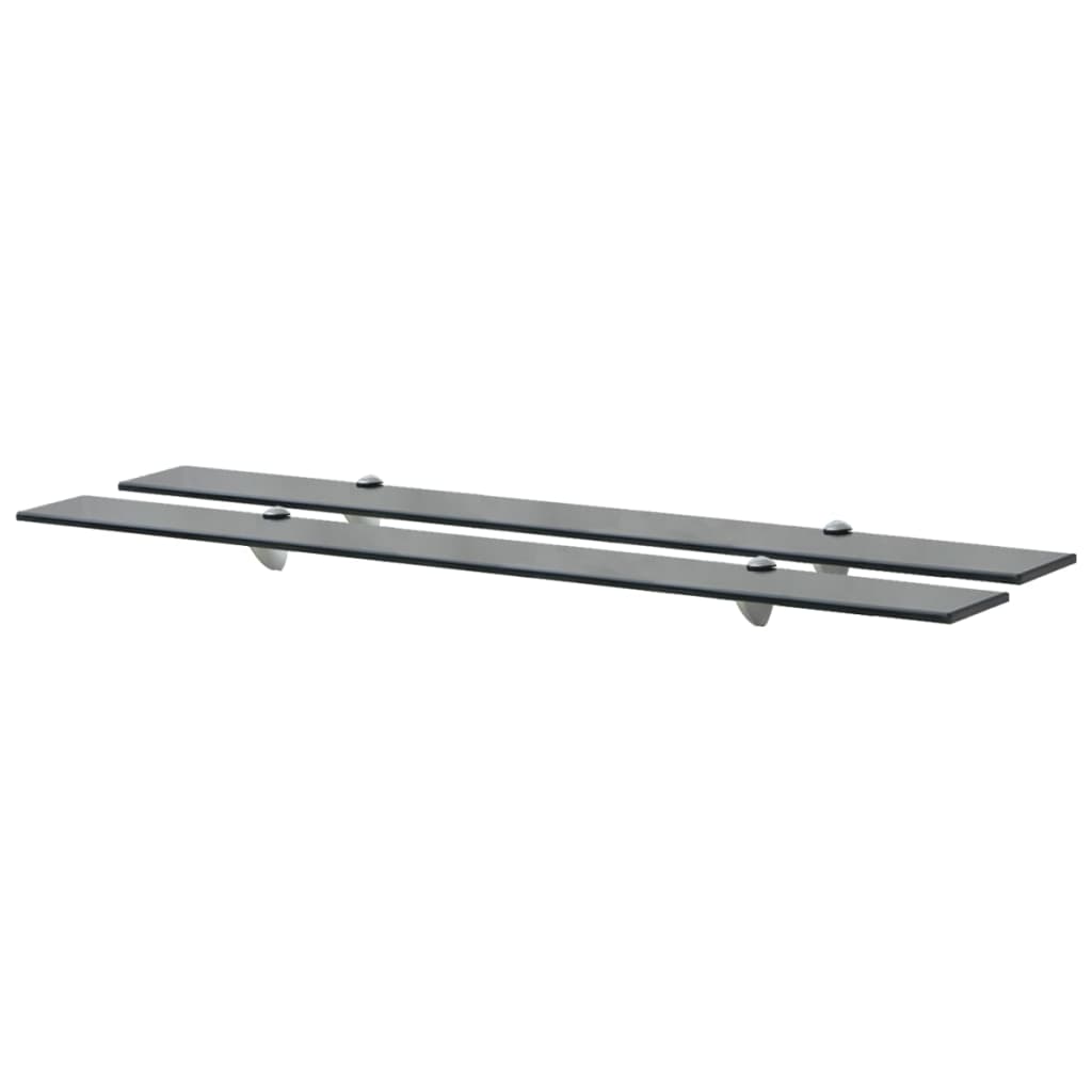 Floating Shelves 2 pcs Glass 100x10 cm 8 mm - Unbeatable Bargains