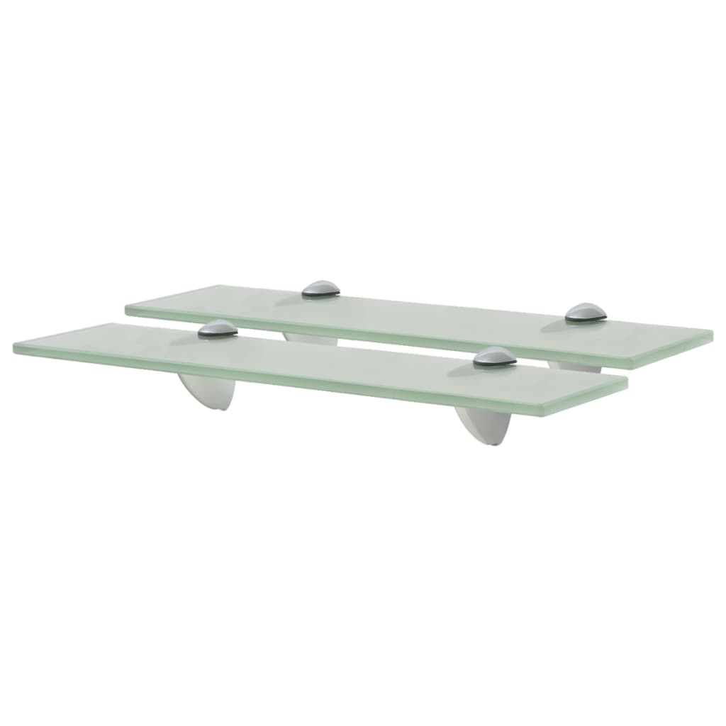 Floating Shelves 2 pcs Glass 40x10 cm 8 mm - R and M Furniture