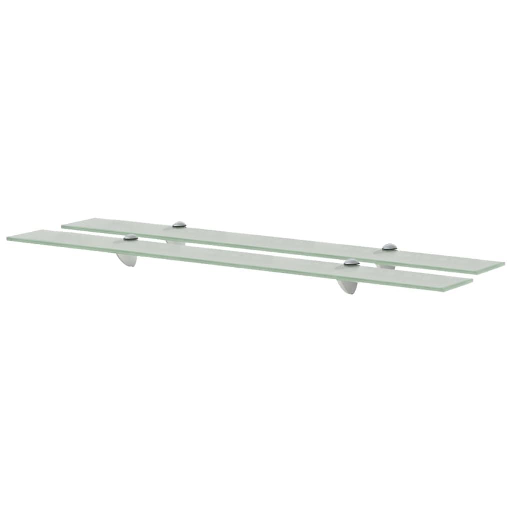 Floating Shelves 2 pcs Glass 90x10 cm 8 mm - Merlin Deals