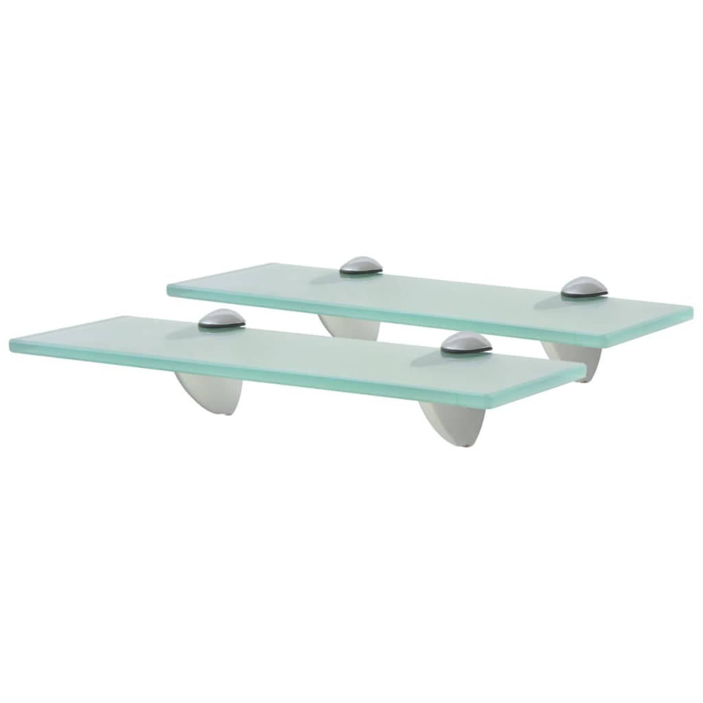 Floating Shelves 2 pcs Glass 30x20 cm 8 mm - Millennium Furniture