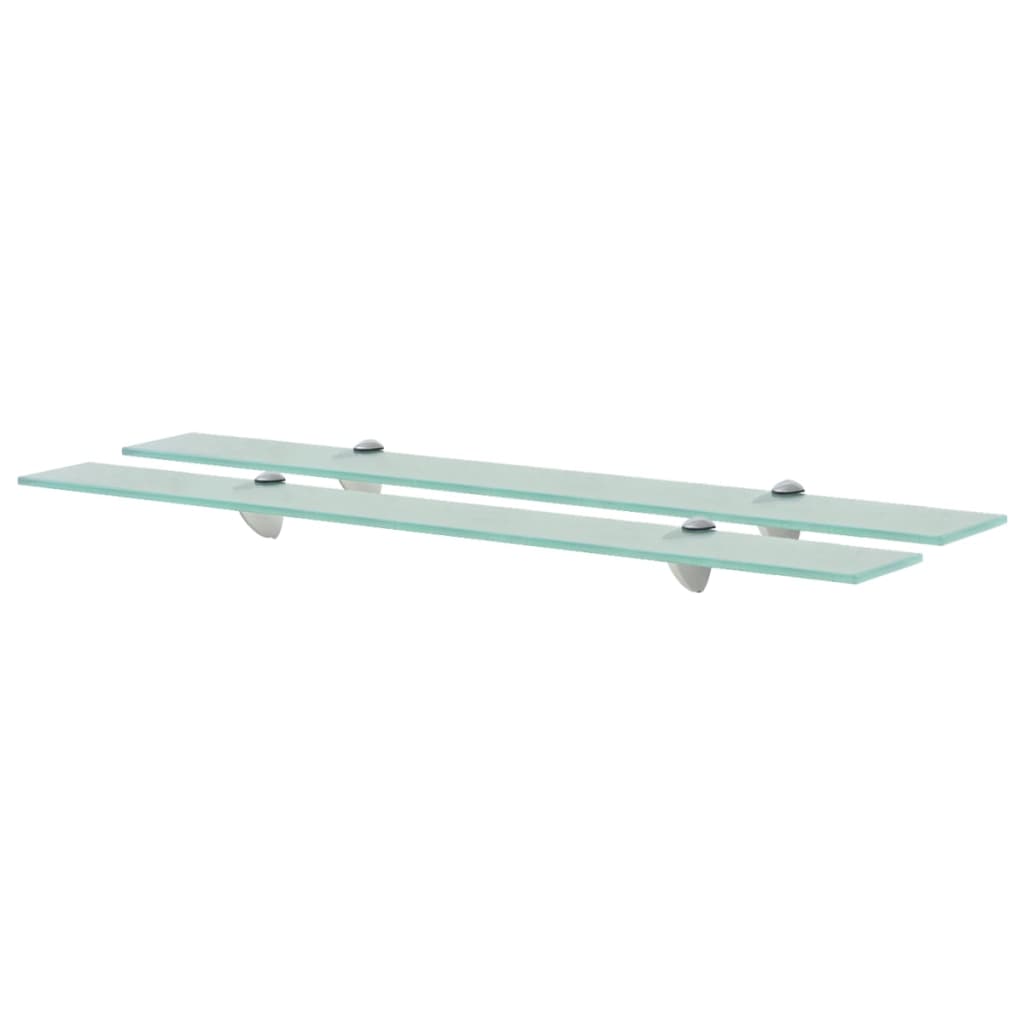 Floating Shelves 2 pcs Glass 80x20 cm 8 mm - Merlin Deals