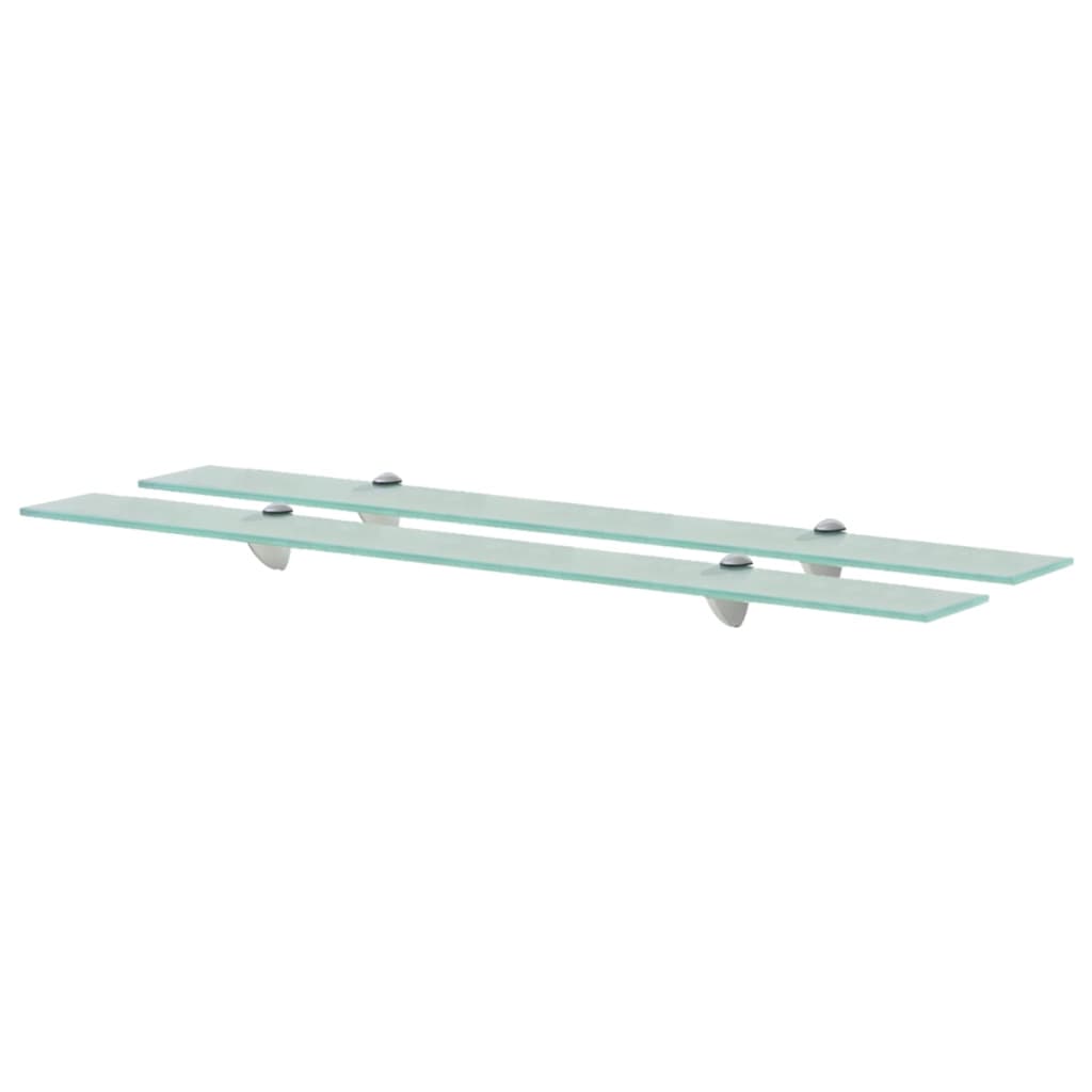 Floating Shelves 2 pcs Glass 90x20 cm 8 mm - R and M Furniture