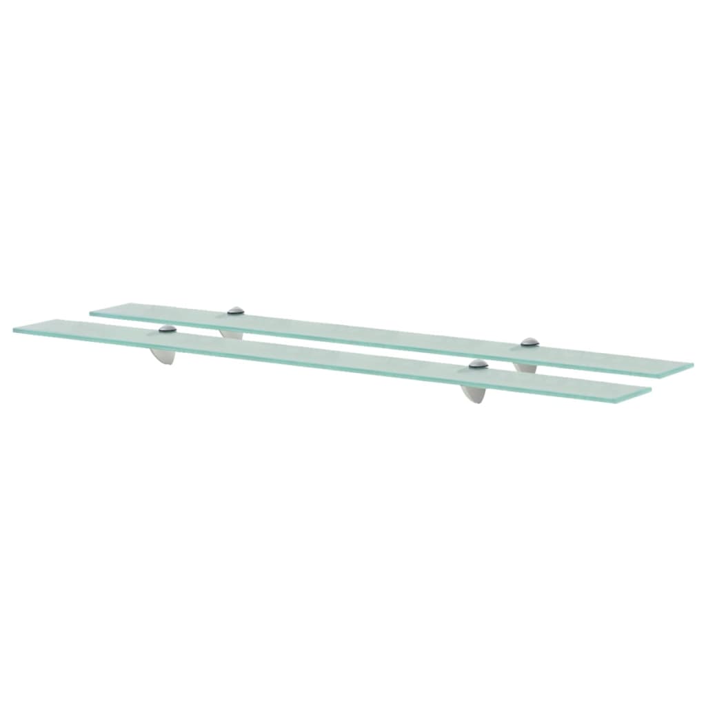 Floating Shelves 2 pcs Glass 100x20 cm 8 mm - Discount Dealers