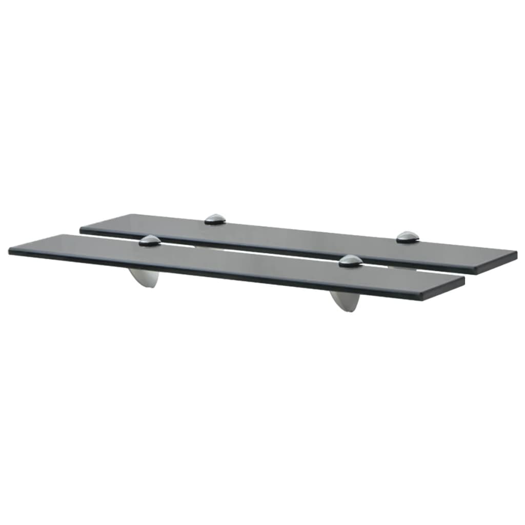 Floating Shelves 2 pcs Glass 60x20 cm 8 mm - Brittle & Co