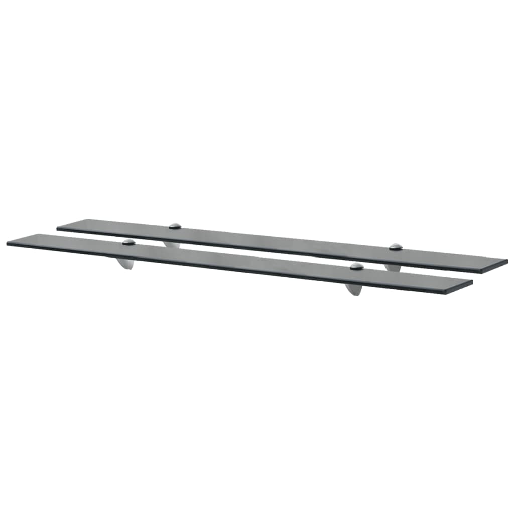 Floating Shelves 2 pcs Glass 100x20 cm 8 mm - Casper Homes