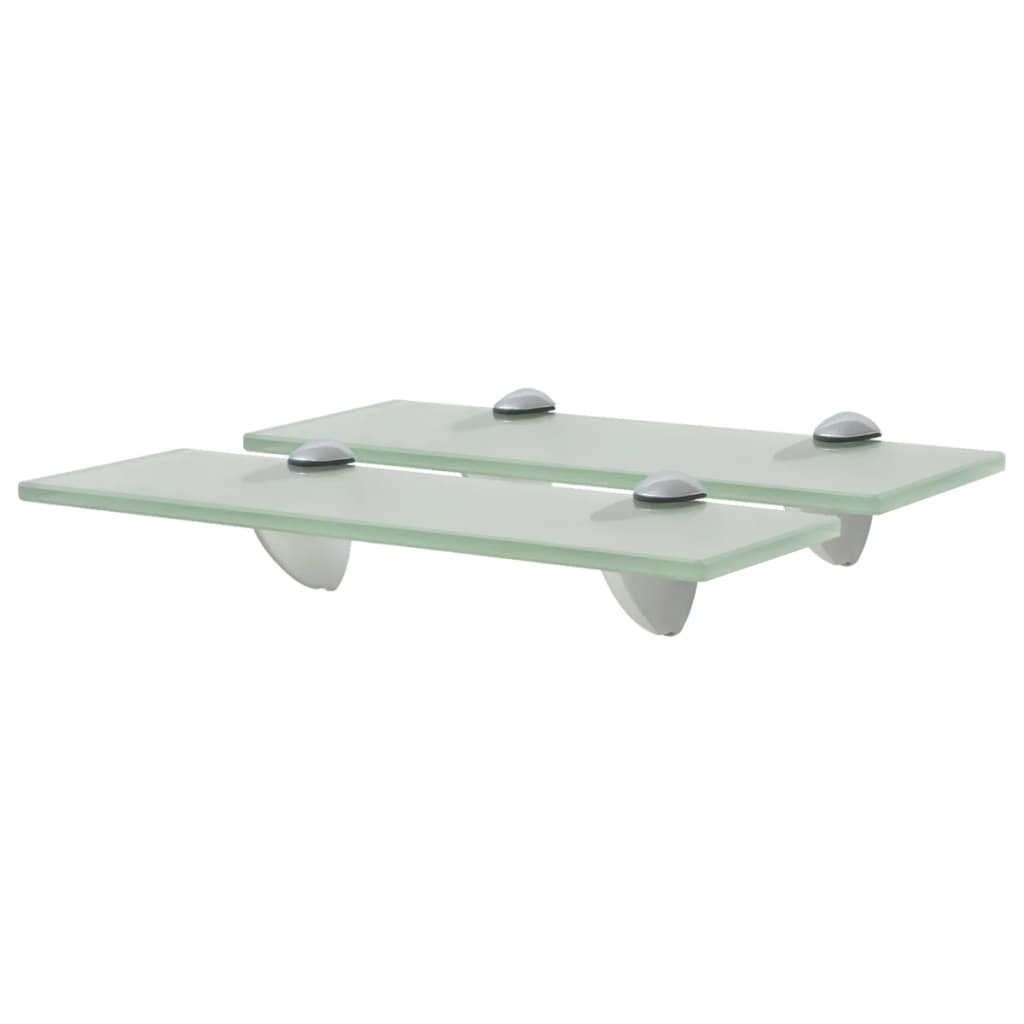 Floating Shelves 2 pcs Glass 30x20 cm 8 mm - Brittle & Co
