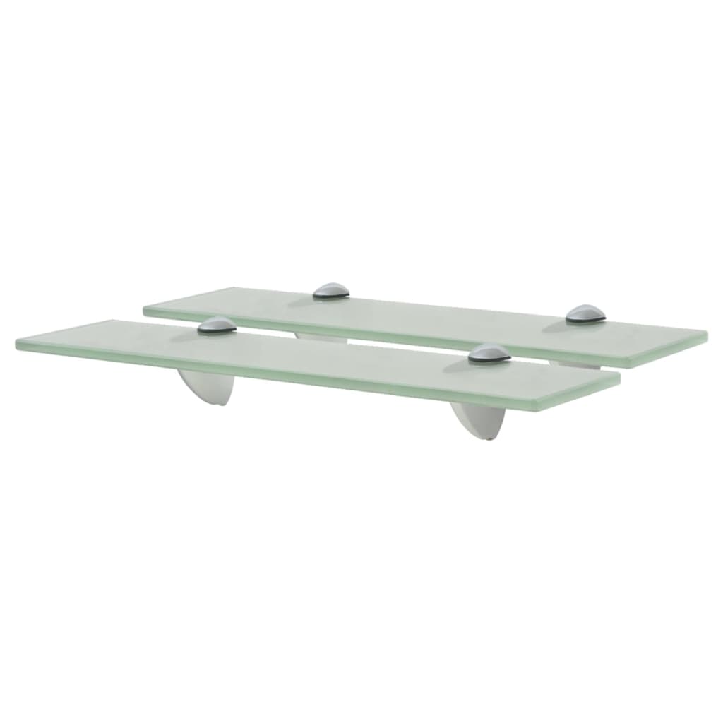 Floating Shelves 2 pcs Glass 40x20 cm 8 mm - Unbeatable Bargains