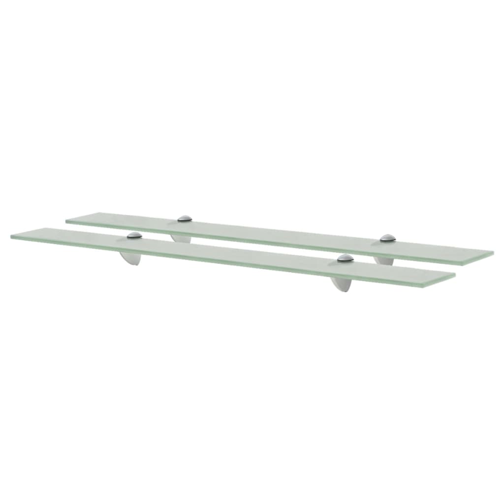 Floating Shelves 2 pcs Glass 80x20 cm 8 mm - R and M Furniture