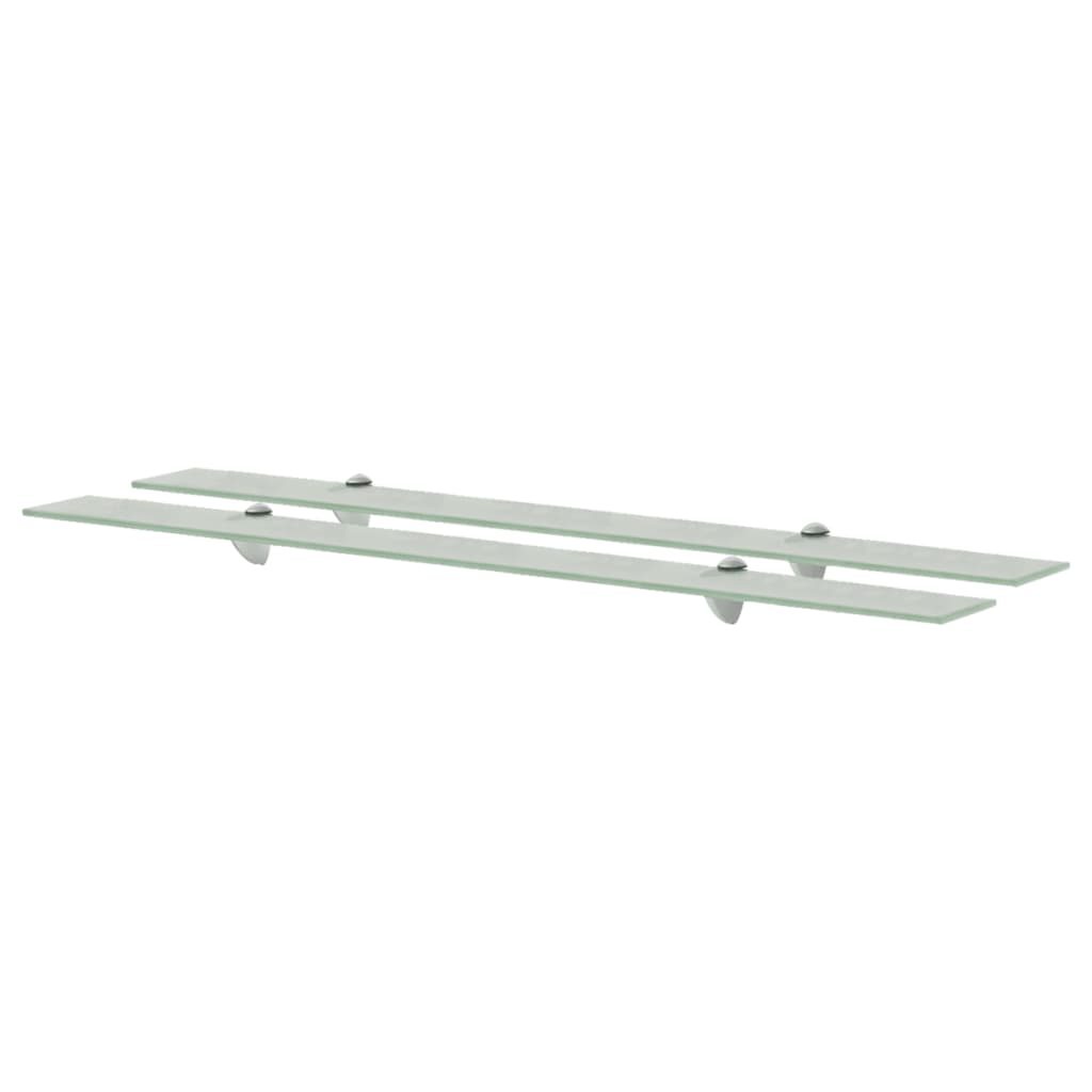 Floating Shelves 2 pcs Glass 100x20 cm 8 mm - Brittle & Co