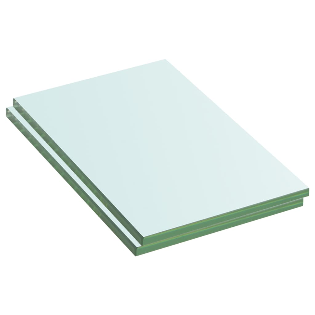 Shelves 2 pcs Panel Glass Clear 20x12 cm - Merlin Deals